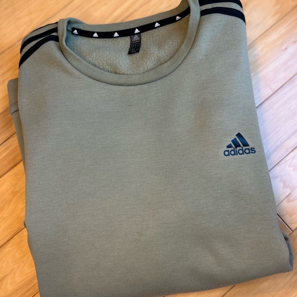 Adidas Men's Crewneck Long Sleeve Sweatshirt - Picture 1 of 7